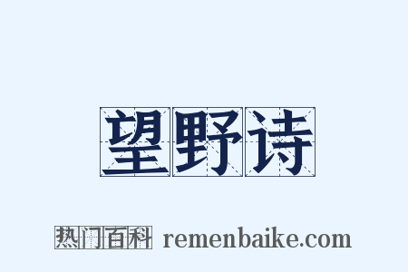 望野诗是什么意思的图片